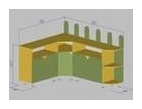 Right angle shelf unit art.S.06.94