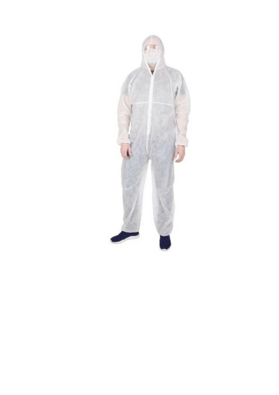 Special overalls for protection from general industrial pollution for a limited period of use made of synthetic nonwoven fabric.