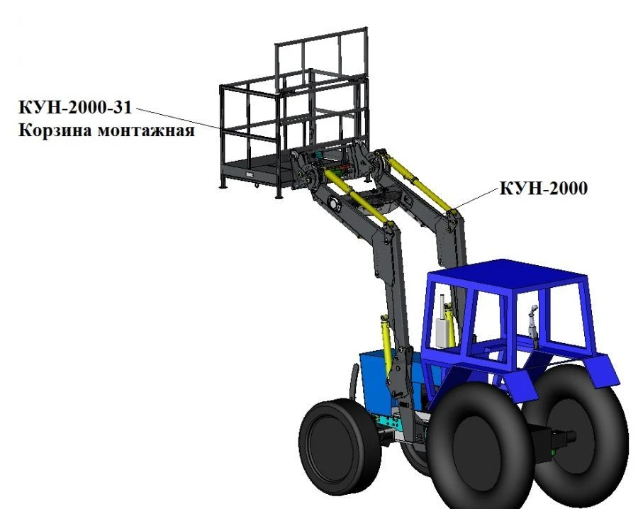 Interchangeable working body of KUHN(TURS) loaders: assembly basket KUHN(TURS)-2000-31