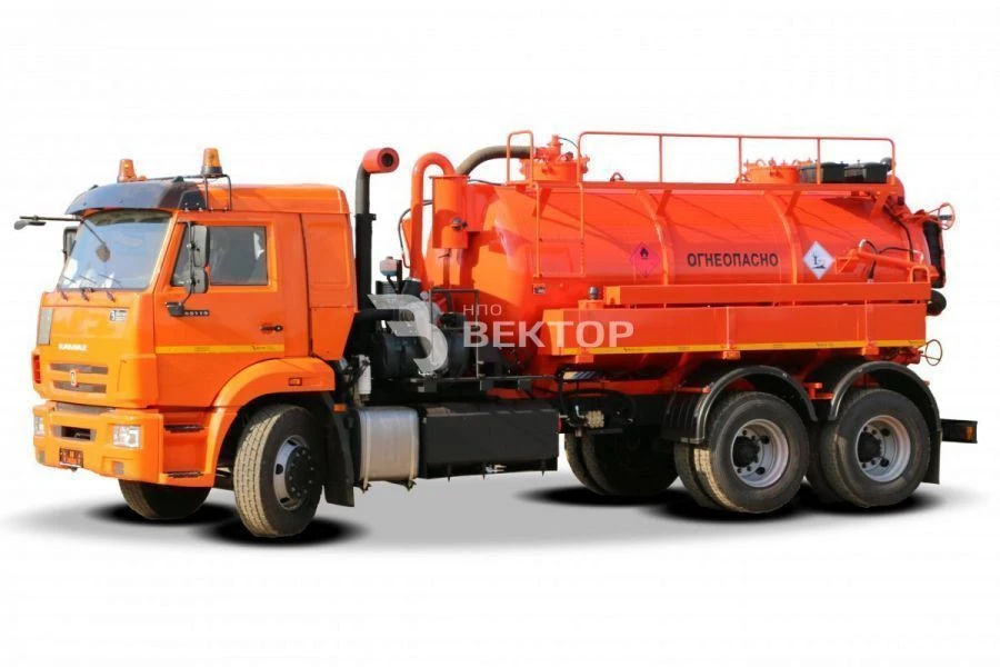 Oil and gas condensate collection tanker AKN/AKNS 4680A3-30 on KAMAZ 65115-A5, 65115-50, 65115-RR, 65115-RS chassis.