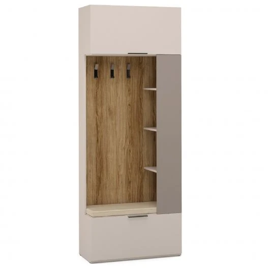 "SOHO" HC8-02.DS/DV, Entrance hall left-hand section (mocha) from the set of modular furniture "SOHO".