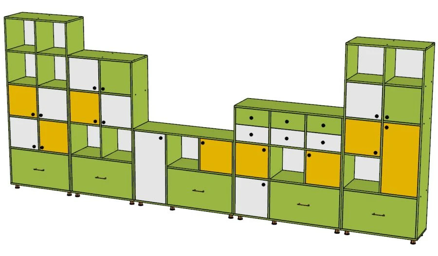 Modular shelving unit, art. no. 015/2023