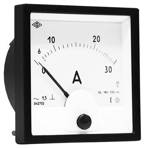 Panelboard microammeter, milliammeter, ammeter and voltmeter: version E42702.