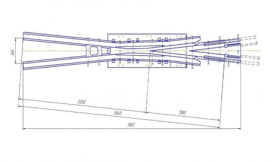 Cross member of type P50 of 1/6 gauge of project SP458