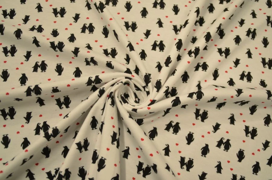 Textile knitted interlock printed smooth dyed 100% cotton