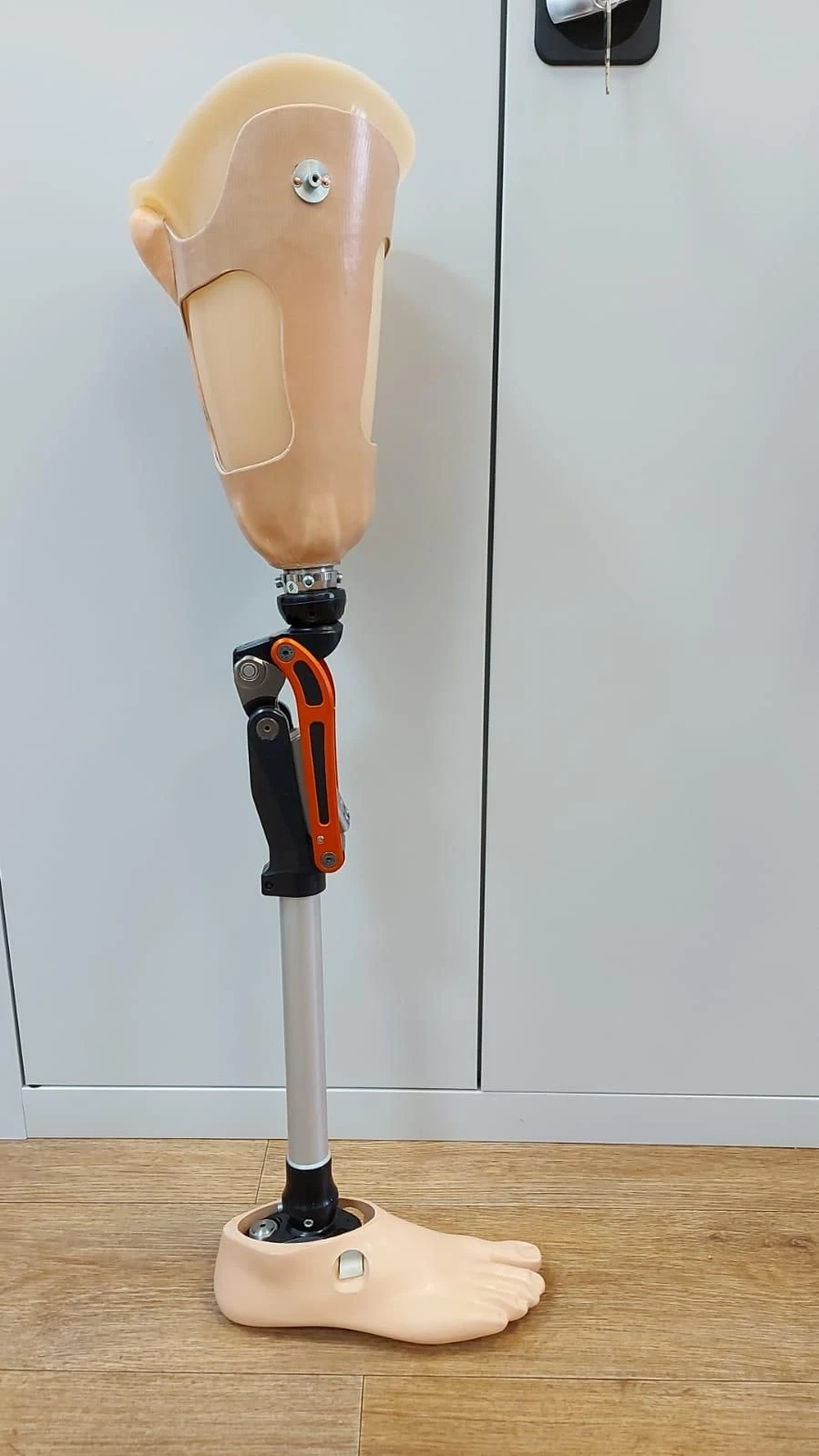 Modular hip prosthesis PN6-70M-1 (the sleeve is made of injection moulded laminate from the stump of a disabled person according