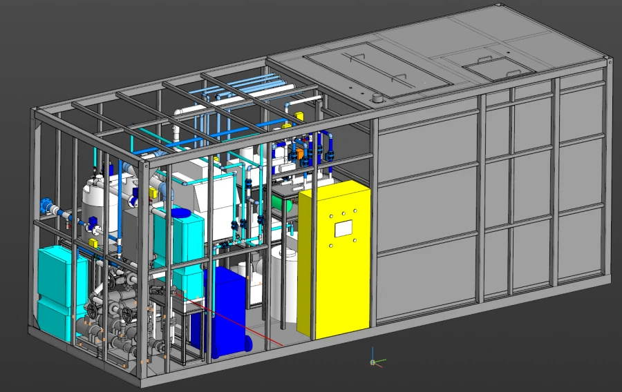 Wastewater treatment plant with grease separator "KOS"