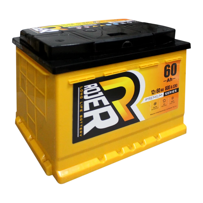 Lead accumulator for starting piston engines 6ST-60VL "ROJER Premium series"