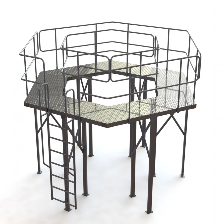 Circular fixed aluminium platform PSA-2200-1000