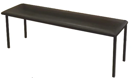 Bench on metal frame