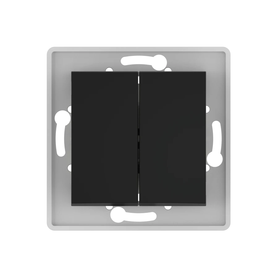 CADUCEUS ALING PRESTIGE Flush-mounted two-way switch 10AX, 250V~, black (soft touch), article number 60072.E
