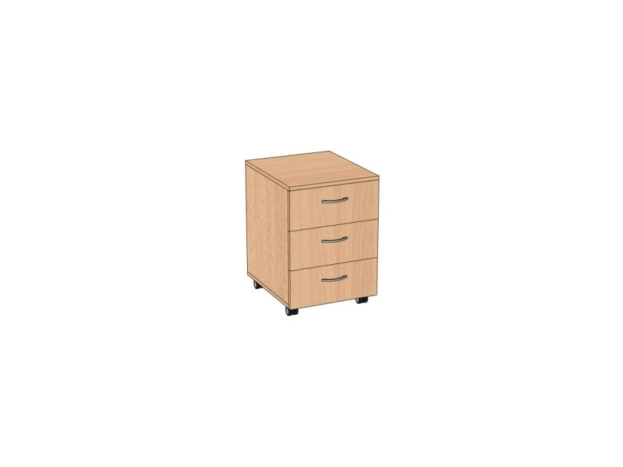 Rolling cabinet with 3 drawers, without lock 404*464*572 mm AT-3