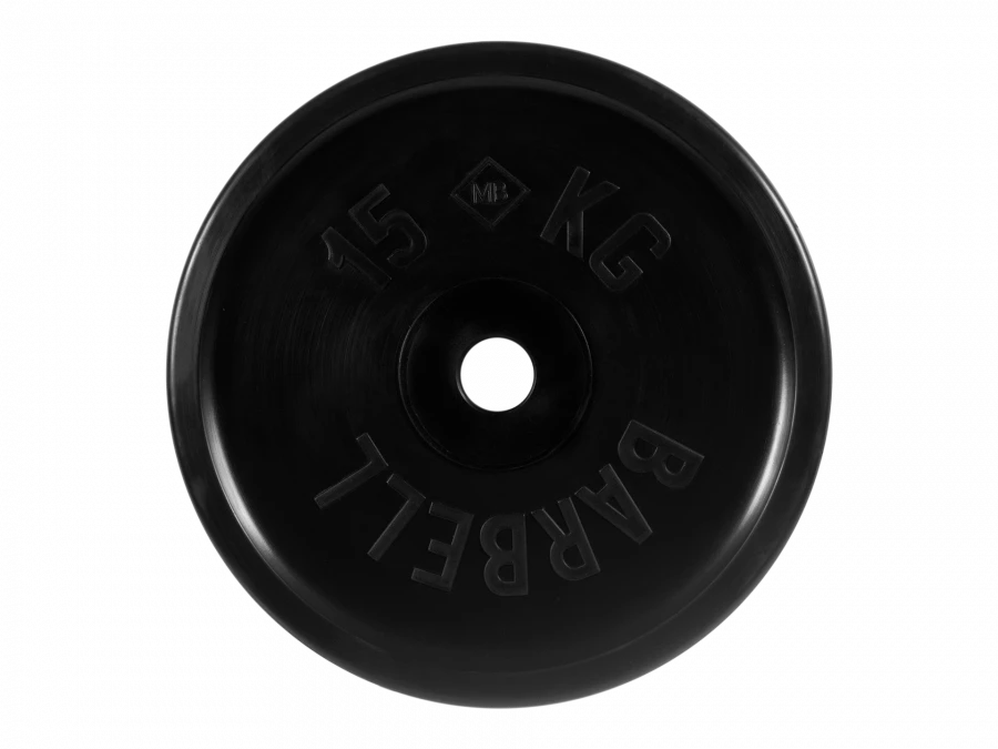 MB-PltBE-15 Rubber disc "Euro-Classic", black, 51 mm, 15 kg
