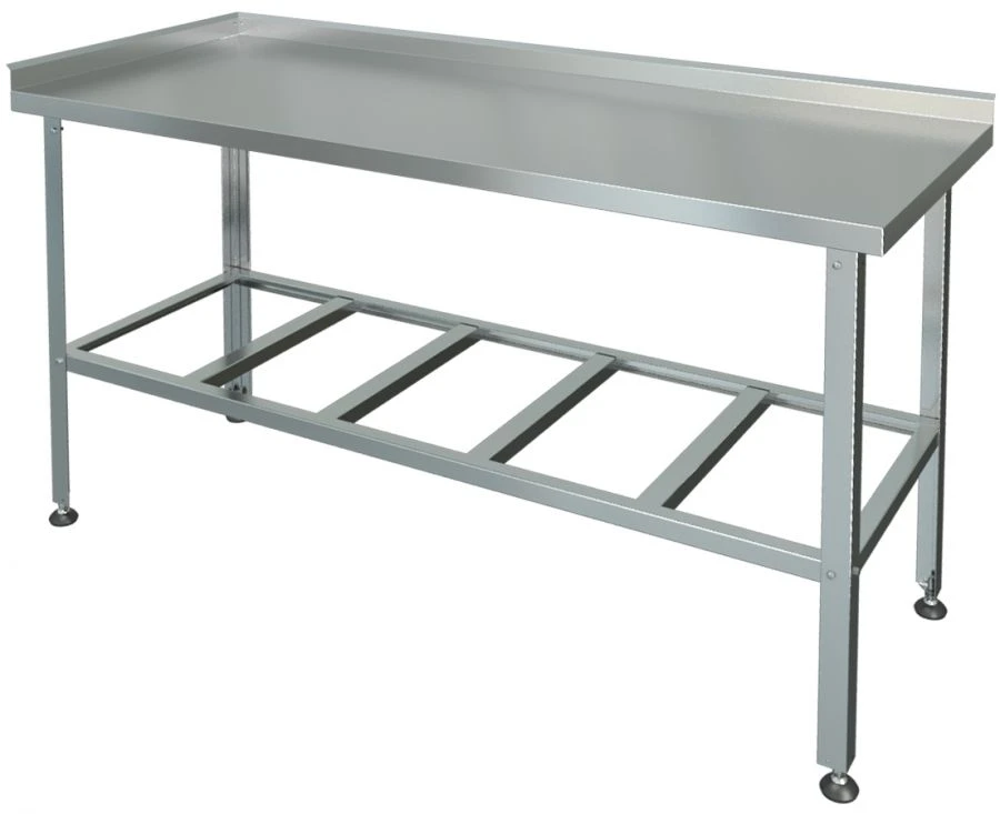 Cutting table with two sides, shelf-lattice SRP-2l-0,7/1,5