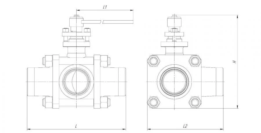 Welding ball valve ??? DN 32-700 PN 1,6-16 MPa