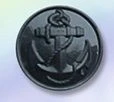 Button with Anchor made of glass-filled polyamide with ear, 14 mm diameter, assorted colour