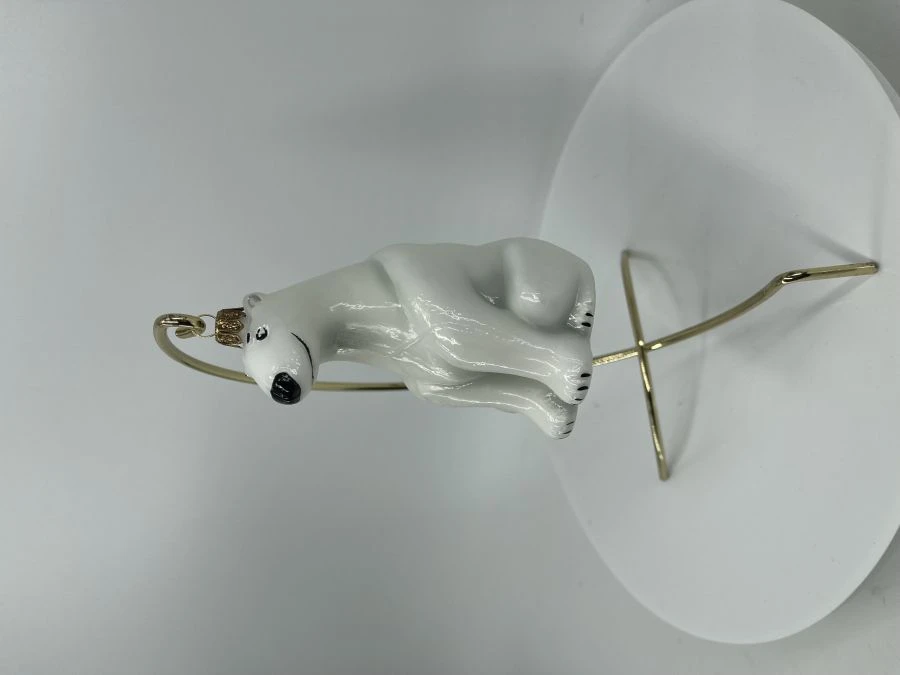 Licensed handmade glass Christmas tree toy "Bear"