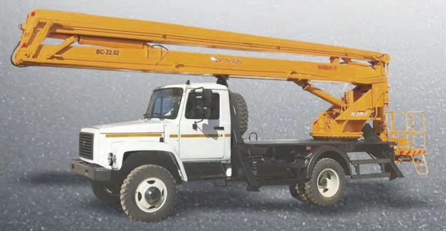 Aerial lift model VS-22.02 on chassis GAZ-33086