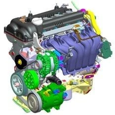 Internal combustion engine 1.6 litre (Gamma) type G4FG-5 with multi-point injection for manual gearboxes