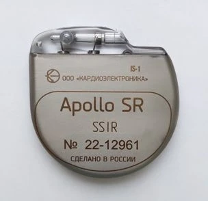 Apollo implantable pacemakers according to TU 9444-027-52783477-2014 Apollo SR model with accessories
