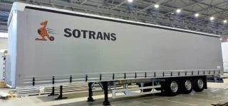 Semi-trailer SOTRANS WALLAROO MZSSC3 SC3-1 version 15 with lifting axle and SOTRANS curtain mechanism