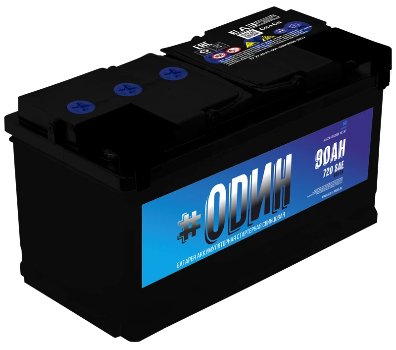 Lead battery for starting piston engines AKB 6ST- 90 "#ODIN"