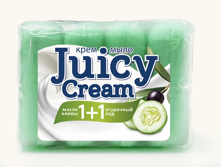 Juicy Cream Solid Toilet Soap with Olive Oil & Cucumber Ice