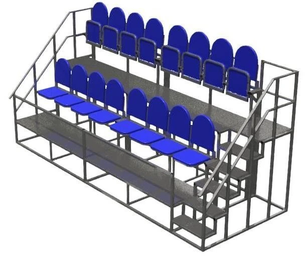Two-row grandstand TV-MTBD-1.34.01