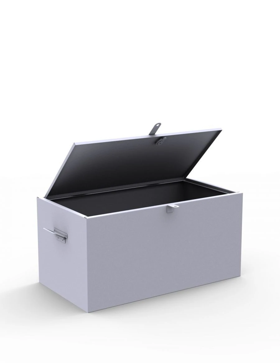 Metal army casket, size 380x725x425