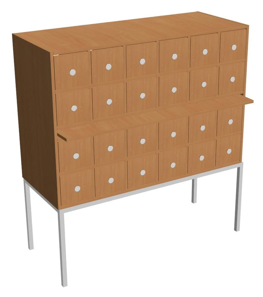 File cabinet on a metal frame. Standard