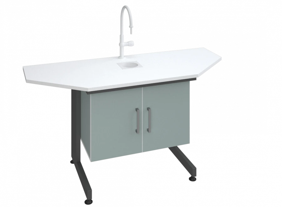 Laboratory bench with sink type 2 low