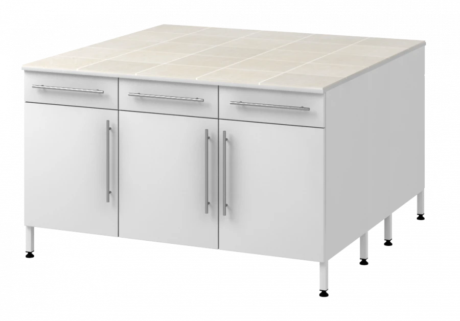 Island table on two metal pedestals 1500 OTJAKp