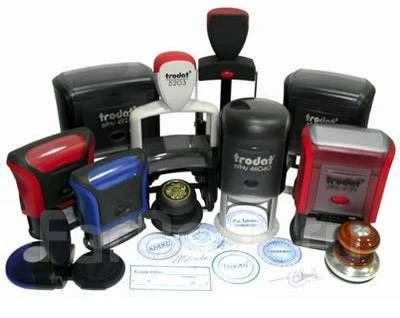 Stamps for dating, sealing or numbering and similar products