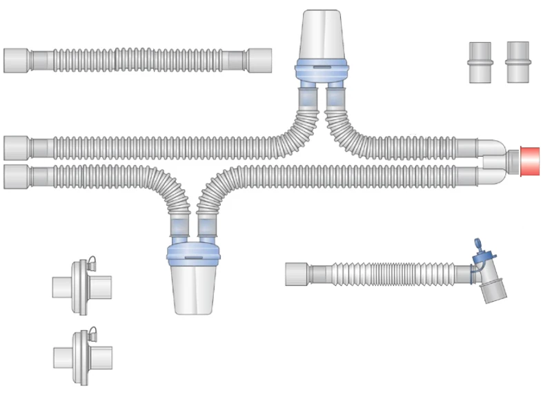 Respiratory devices for joint use with anaesthetic and resuscitation equipment, version: p