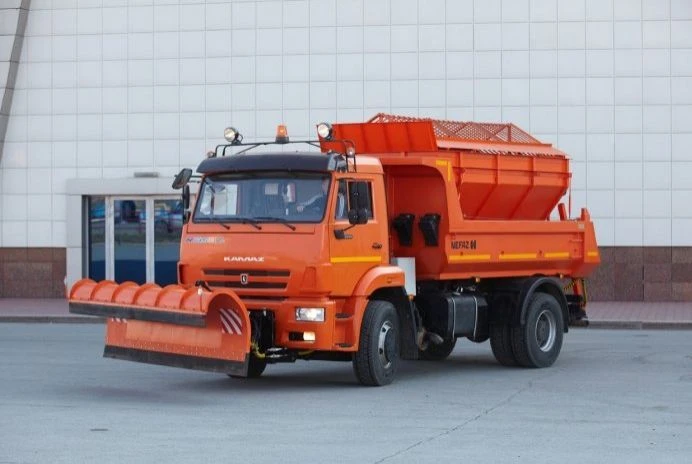 Combined road machine on the basis of dump truck KAMAZ 53605-6011-48-(A5)