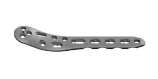Medial plate for distal tibia with angular stability in 12 versions