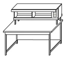 Metal laboratory table for physical research SF-2(m)