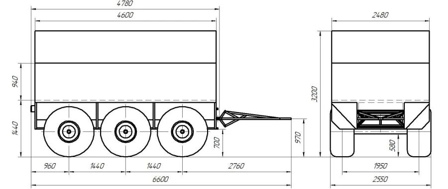 Trailer to snowmobiler "Predator" P34-230