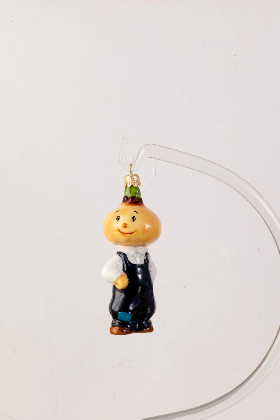 Licence Christmas tree toy made of glass "Cipollino"