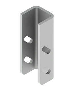 Starting bracket for profile SMUP 41x41, SM41 STK-150, with overall dimensions 56x46x150 mm, metal thickness 6,0 mm, steel
