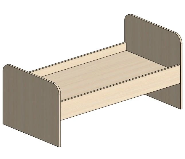Children's wooden bunk bed