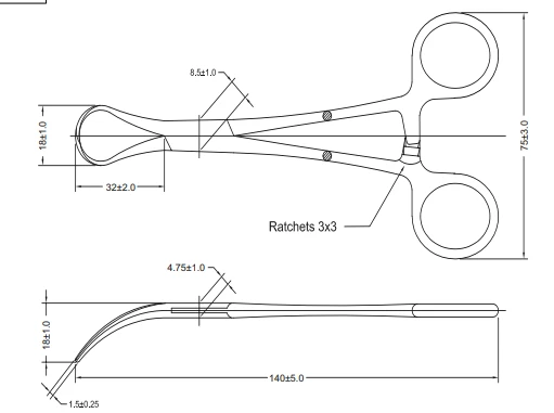 14.0740.14 Operating linen clamp