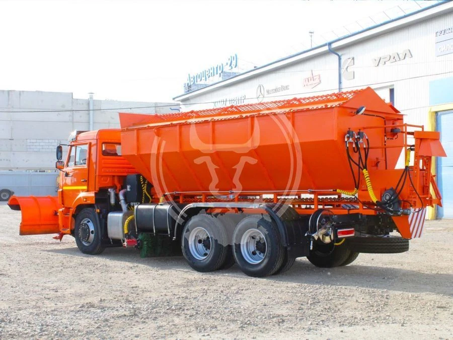 Truck sand spreader APR 10.0 (65115) model ST.012 on the chassis of KAMAZ 65115-A5, 65115-50, 65115-RS, 65115-RR