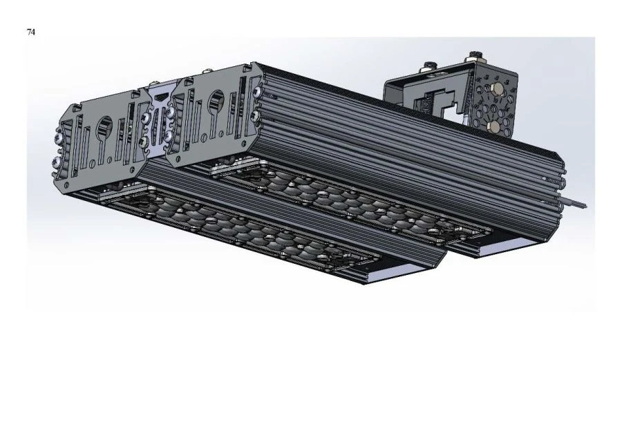 LED luminaire "Industrial Design MTM IoT" CUBIC 100 series Two modules 180 degree lateral connection Mounting UZK 42