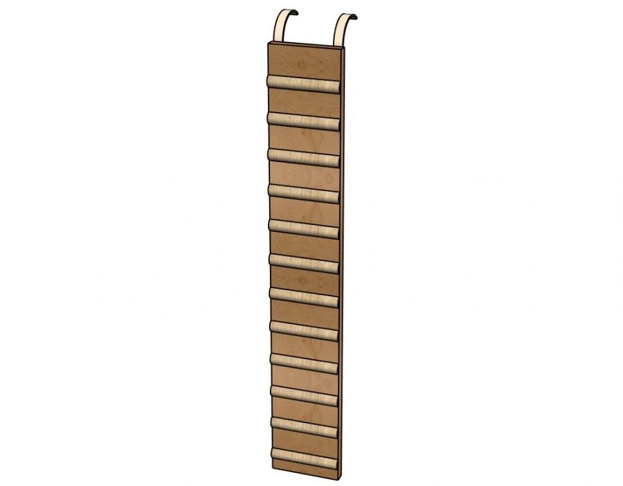 Ribbed board with hooks/M125