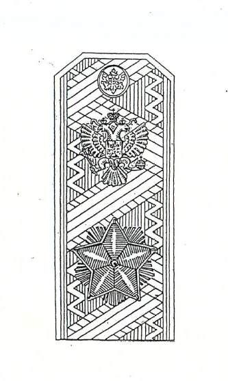 Embroidered items for uniforms and headgear of military personnel