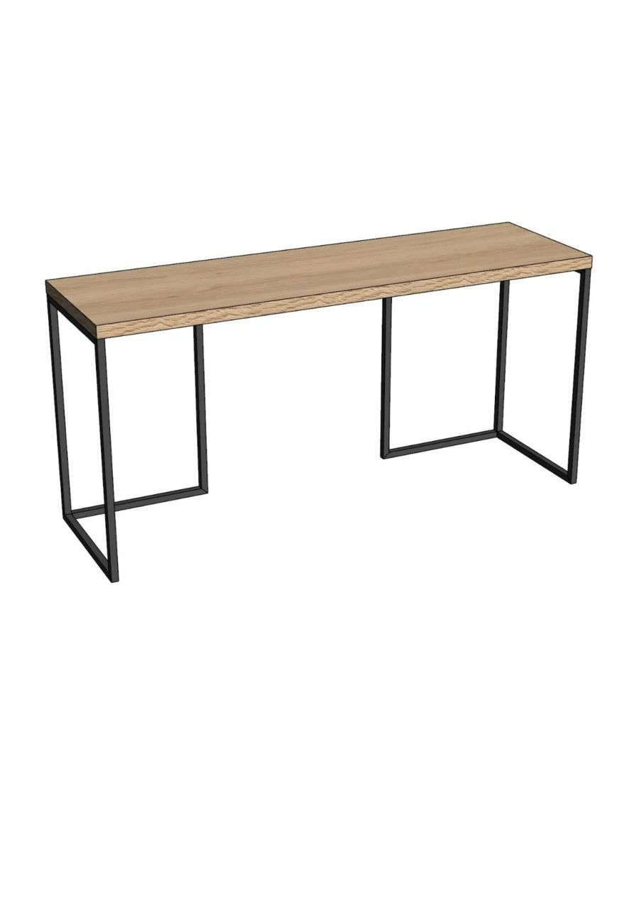 Writing desk on metal supports "MNS ST L/P 03"