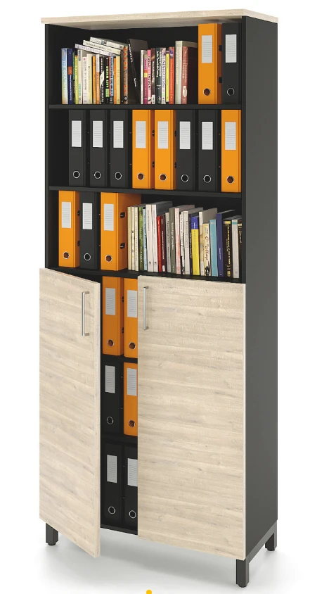 ZAMM swinging cupboard with 6 shelves (3 closed, 3 open), on metal frame