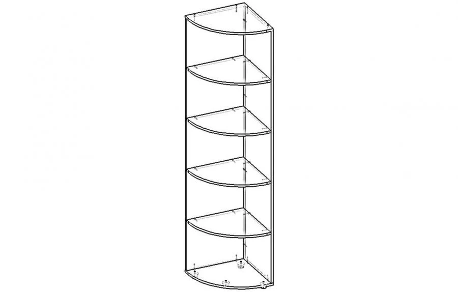 Corner shelf unit (Bureaucrat series)