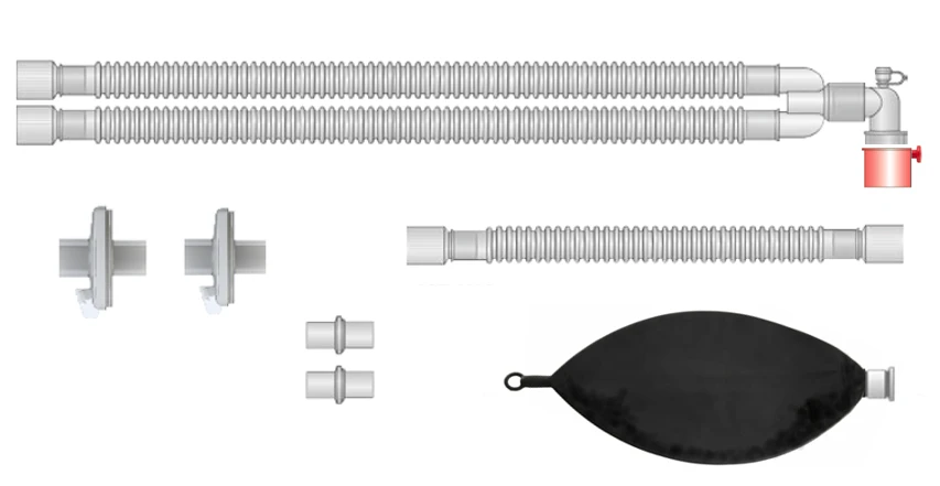 Respiratory devices for joint use with anaesthetic and resuscitation equipment, version: a